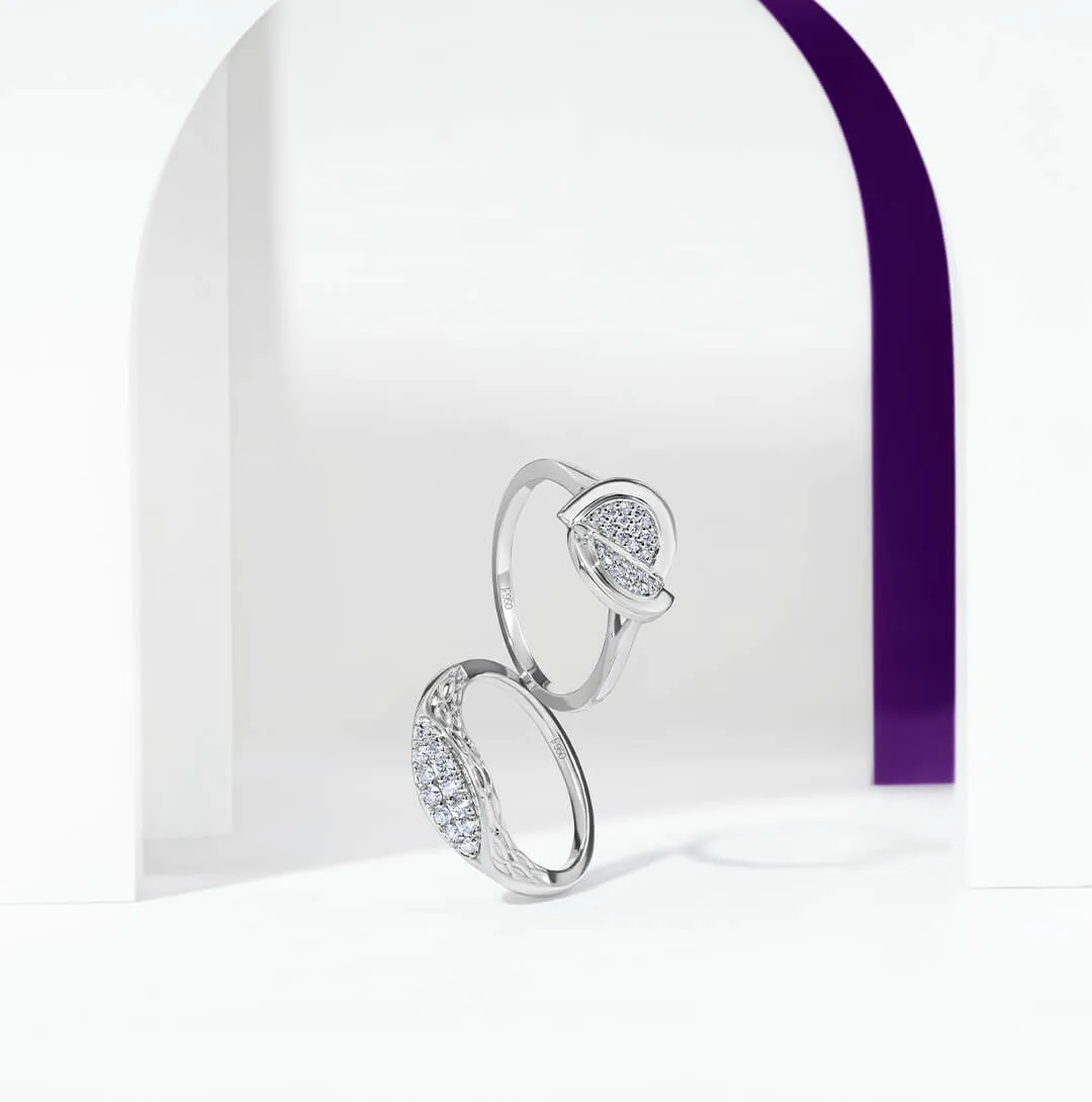 Buy Platinum Rings For Women Online India | Kasturidiamond.com